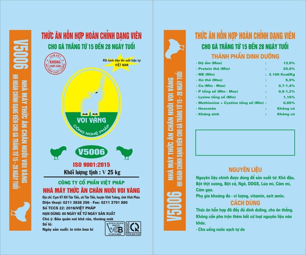 Thức ăn V5006 xanh - Công Ty Cổ Phần Việt Pháp